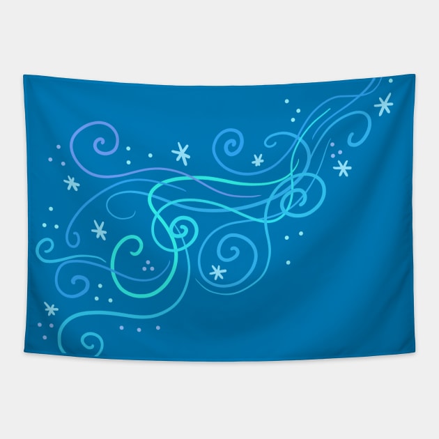 Chilly Wind Wintertime Design Tapestry by KelseyLovelle