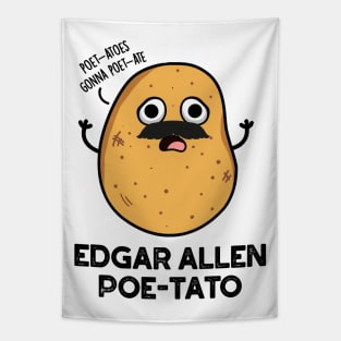 Edgar Allen Poe-tato Cute Potato Pun Tapestry