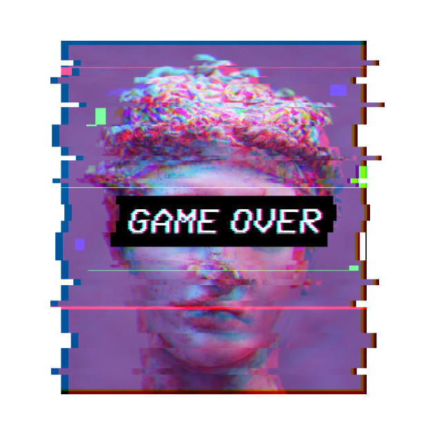 Disover Game Over David Statue Michelangelo Vaporwave - Vaporwave Aesthetic - T-Shirt