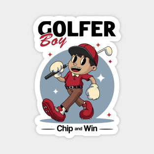 Funny Golfer Boy Magnet