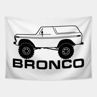 1978-1979 Bronco Side w/Tires, Black Print Tapestry