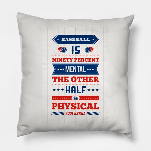 Yogi Berra Baseball Player Quotes Pillow by labno4