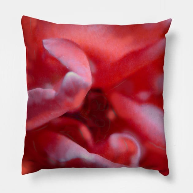 Red Rose Pattern Pillow by FabSpark