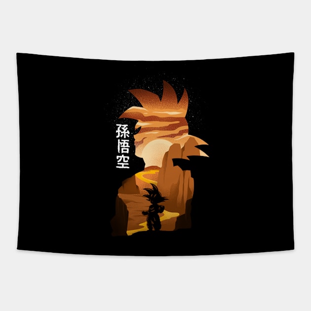 Great Sunset ukiyo e Tapestry by namanyastudios