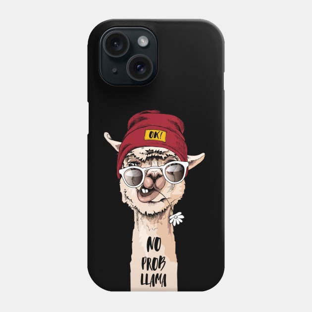 No Problem LLama Phone Case by Mako Design 