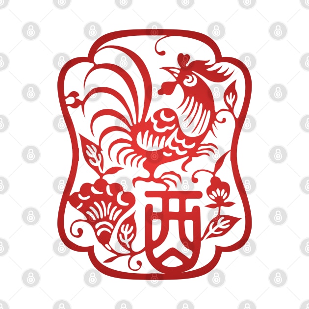 Chinese Zodiac ver.2 Rooster in Red by Takeda_Art