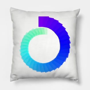 Infinity spiral purple to green Pillow