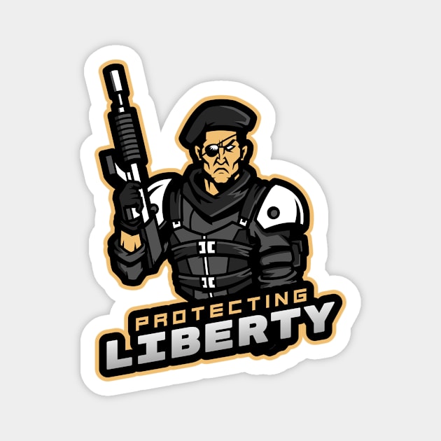 Protecting Liberty Magnet by Mega Tee Store