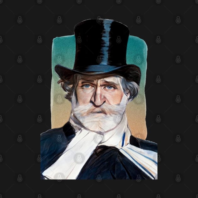 Italian Composer Giuseppe Verdi illustration by Litstoy 