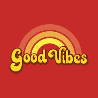 Retro Rainbow Good Vibes T-Shirt