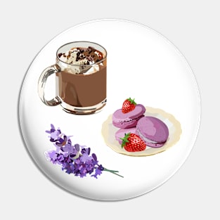 Coffee and Macarons Foodies Pin