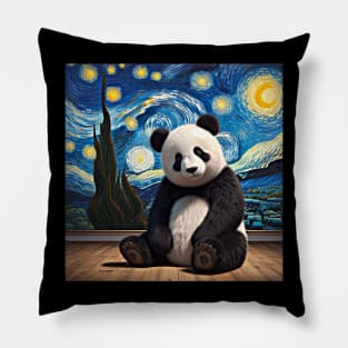 Panda vincent van gogh Pillow