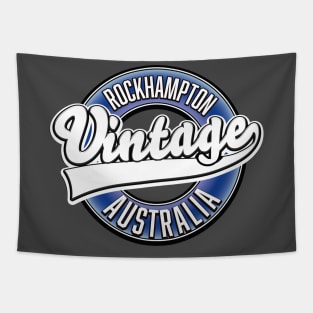 Rockhampton Australia vintage style logo Tapestry