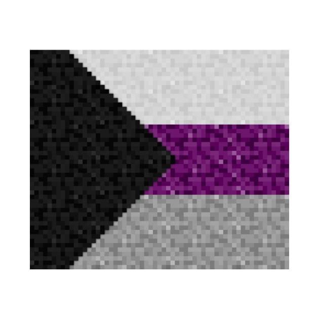 Demisexual Pride Pixel Flag Repeating Background by LiveLoudGraphics