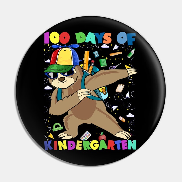 100th Day of kindergarten dabbing Sloth Design 100 Days School Sloth Lover Pin by mohazain