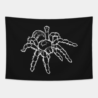 Tarantula with White Outline Tapestry