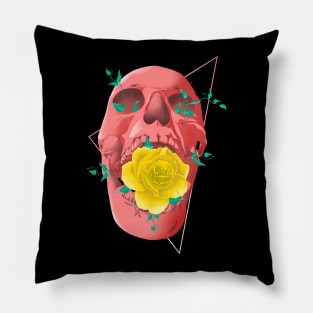 Skull and Rose Pillow