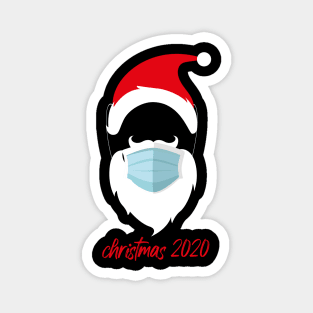 Christmas 2020 Funny Santa Wearing A Mask Magnet