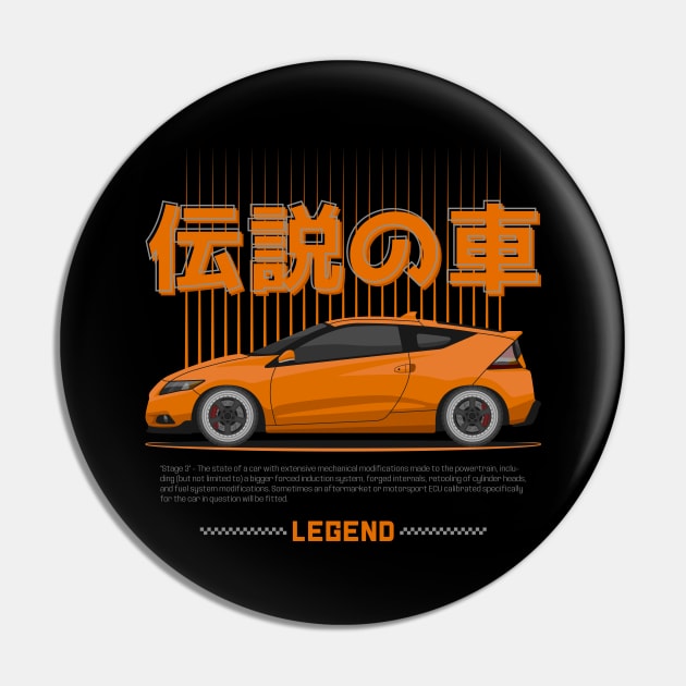 Tuner Orange CRZ JDM Pin by GoldenTuners