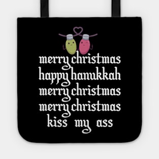 Kiss my Ass Merry Christmas Tote