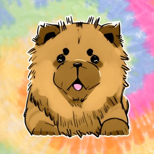 Cute Cartoon Chow Chow Digital Portrait (MD23Ar105b) T-Shirt