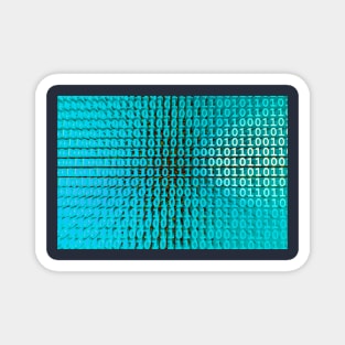 Binary Numbers, Computer Talk, Light Blue Magnet