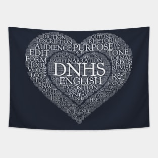 DNHS English - White Text Tapestry