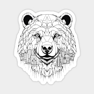 Grizzly Bear Animal Freedom World Wildlife Wonder Vector Graphic Magnet