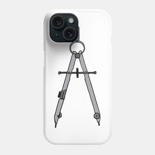 Drawing Compass Phone Case by murialbezanson