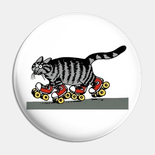 B kliban cat,  roller skating cat 2 Pin