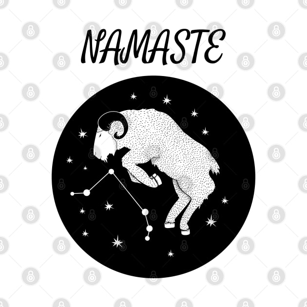 Namaste Aries Zodiac by DesignIndex