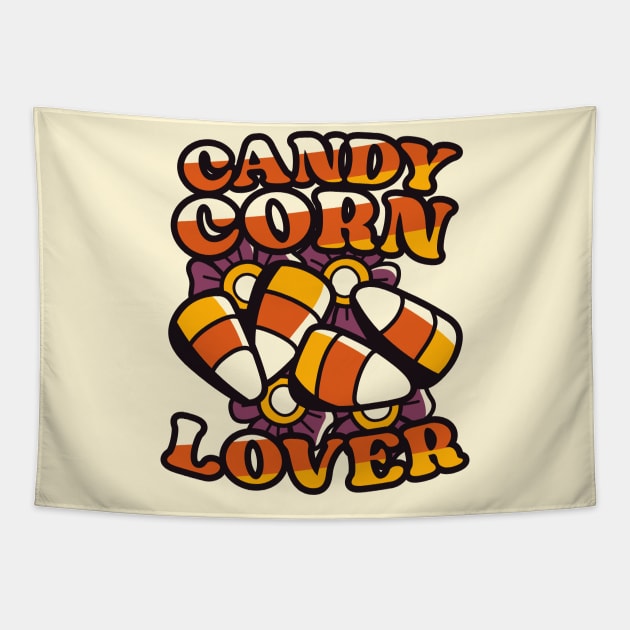 Candy Corn Lover // Fun & Colorful Halloween Candy Tapestry by SLAG_Creative