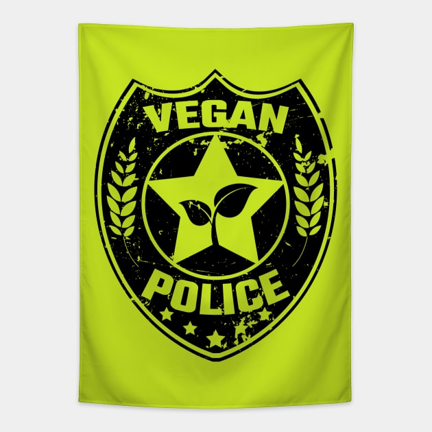 Vegan Police Tapestry by MZeeDesigns