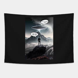 UFO Encounter Tapestry