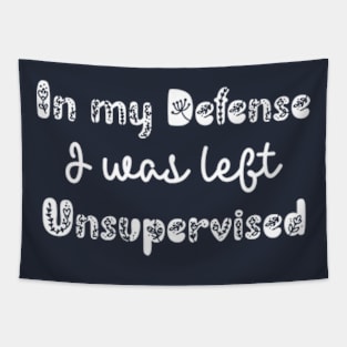 In my defense i was left unsupervised Tapestry