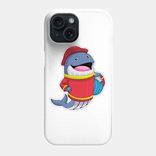 Whale as Firefighter with Hose Phone Case