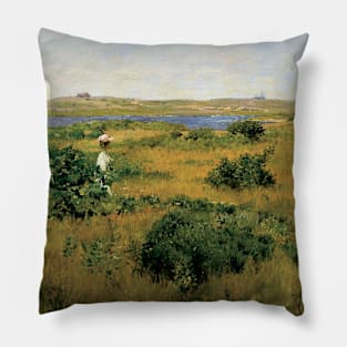 Summer at Shinnecock Hills by William Merritt Chase Pillow