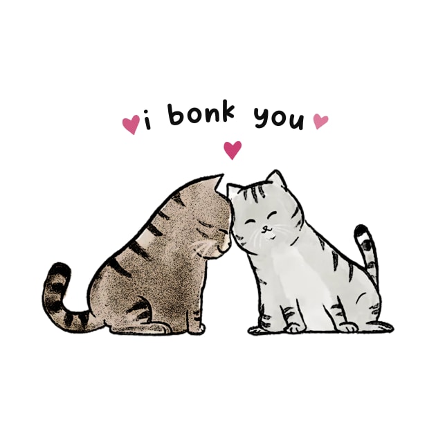 I Bonk You Cat Shirt, Cute Cat shirt, Cat Lover, Meme Sticker, Love Cats Shirt by Hamza Froug