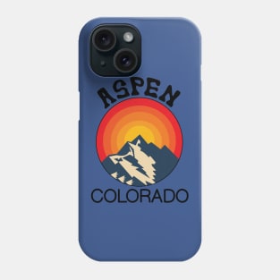 Aspen, Colorado, Colorado Lifestyle, Skiing, Snowboarding, Aspen Mountains, Retro Mountain Aspen Phone Case