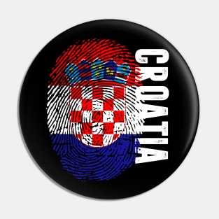 Croatia Flag Fingerprint My Story DNA Croatian Pin