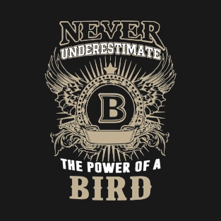 Never Understimate The Power Of A Bird Birthday Game T-Shirt