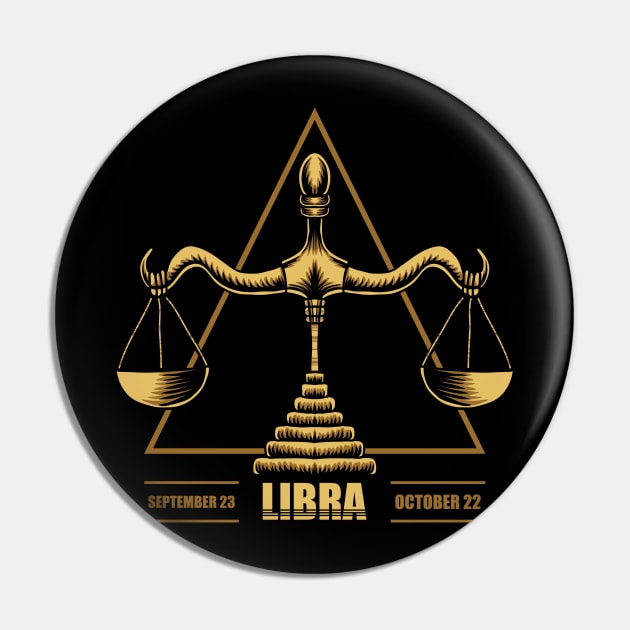 Libra Zodiac Symbol Pin by Utopia Shop