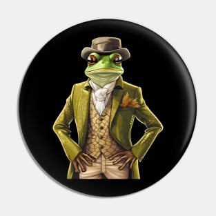 Frog Lovers Funny Gift Froggy Fashion Showdown Pin