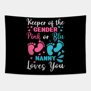 Keeper Of The Gender Nanny Loves You Baby Shower Family Tapestry