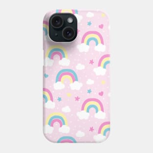 Blush Pink Rainbows and Stars Phone Case