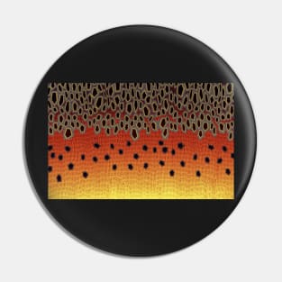 Orange Brown Trout Camo Pin