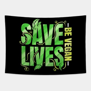 Save Lives - Be Vegan Tapestry