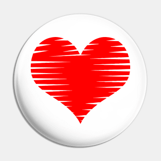 Red Hearts 01 White Pin