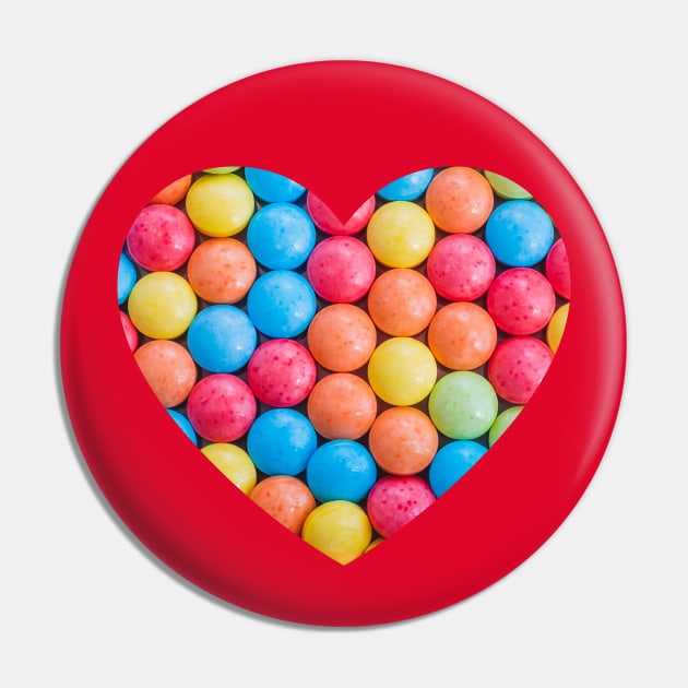 Sweet and Sour Candy Sugar Tarts Photo Heart Pin by love-fi