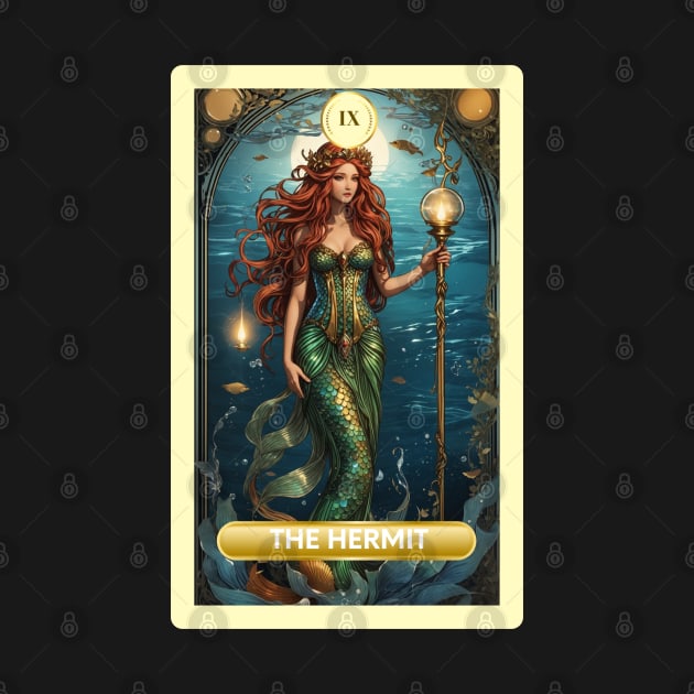 The Hermit Tarot Card from The Mermaid Deck. by MGRCLimon